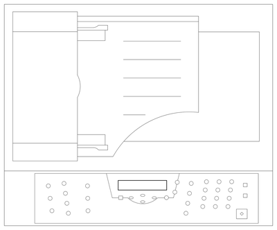 Photocopier - Top View CAD block preview