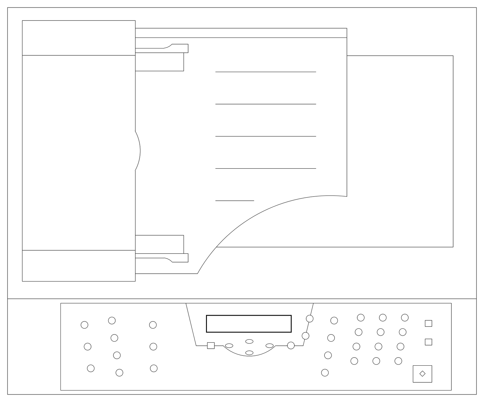 Photocopier - Top View – free CAD block preview