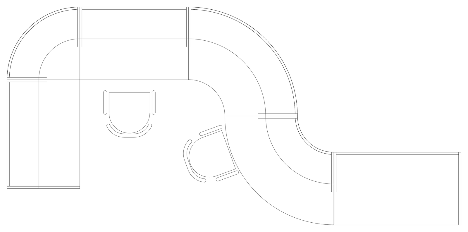 Reception Desk Plan 02 – free CAD block preview