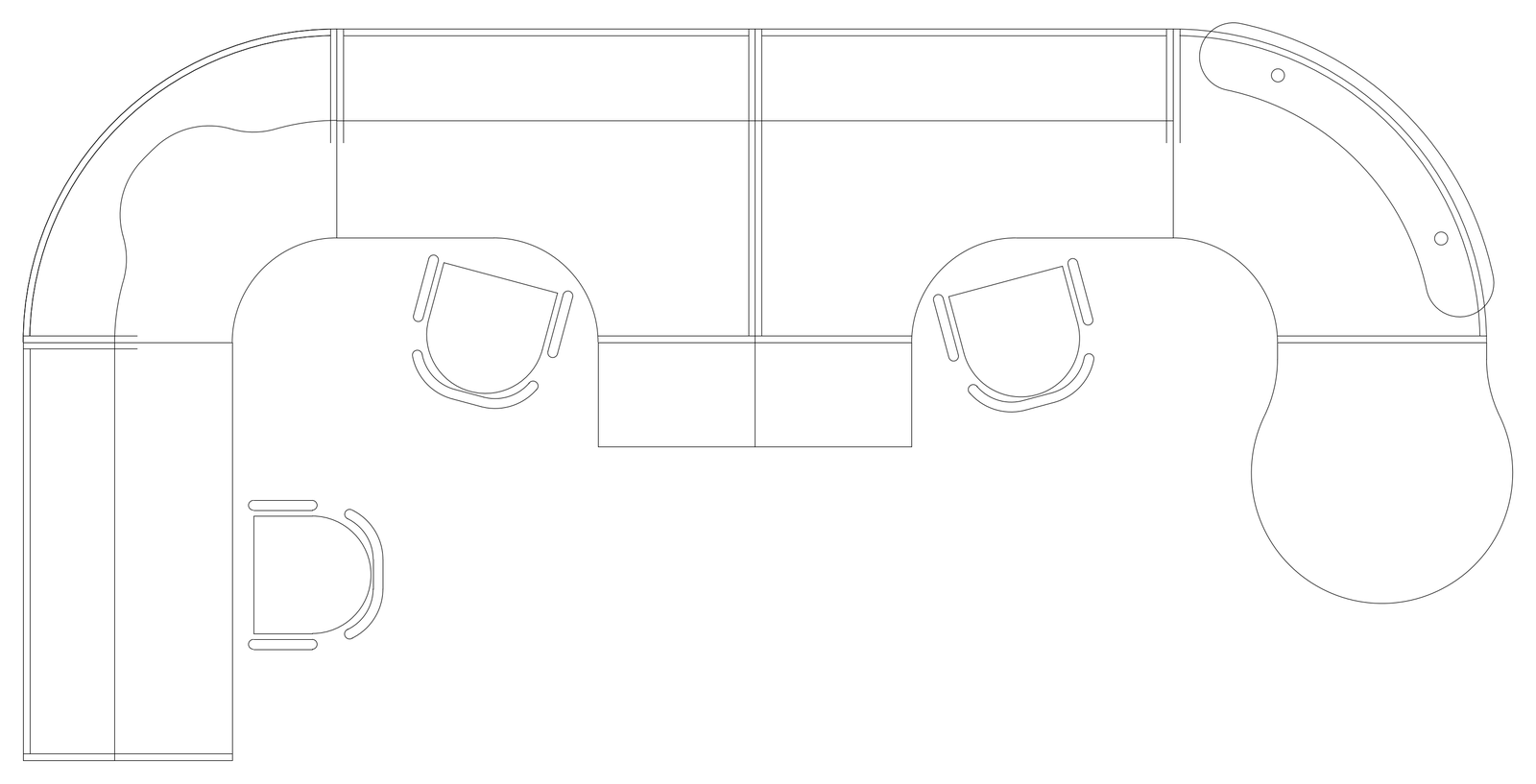 Reception Desk Plan 03 – free CAD block preview