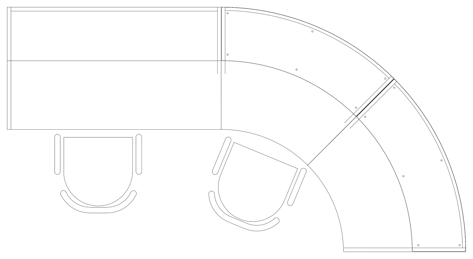Reception Desk Plan 05 – free CAD block preview
