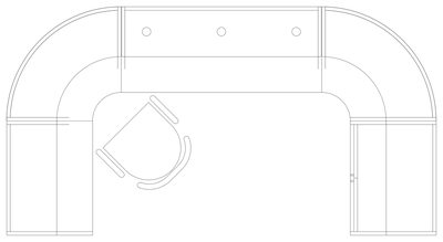 Reception Desk Plan 06 CAD block preview