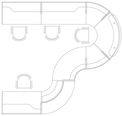 Reception Desk Plan 07 CAD block preview