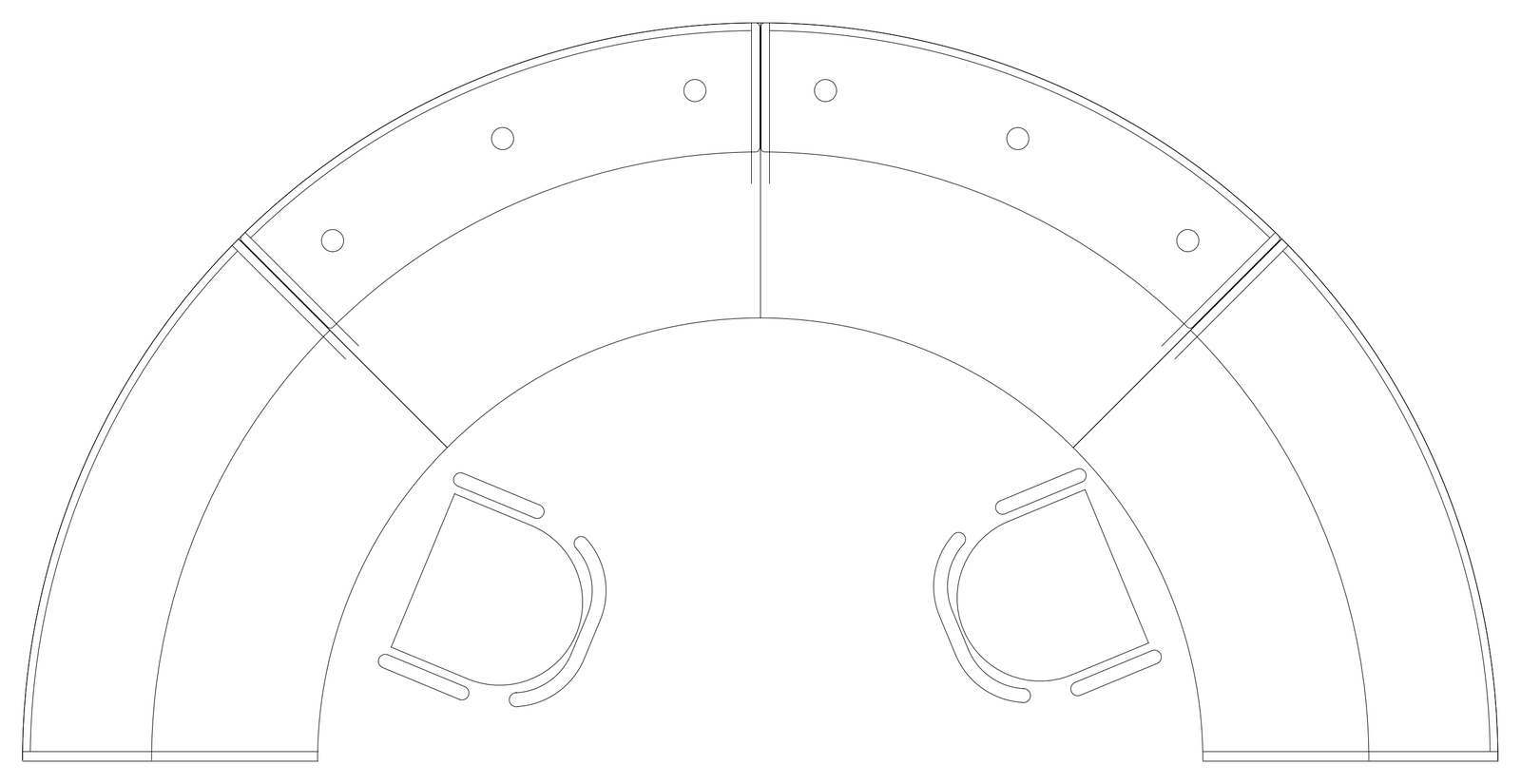 Reception Desk Plan 09 – free CAD block preview