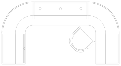Reception Desk Plan 12 CAD block preview