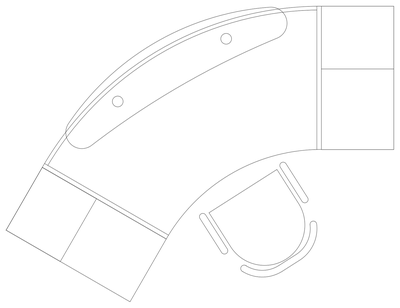 Reception Desk Plan 13 CAD block preview