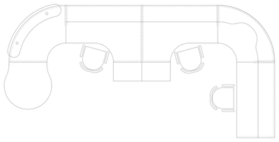 Reception Desk Plan 15 CAD block preview