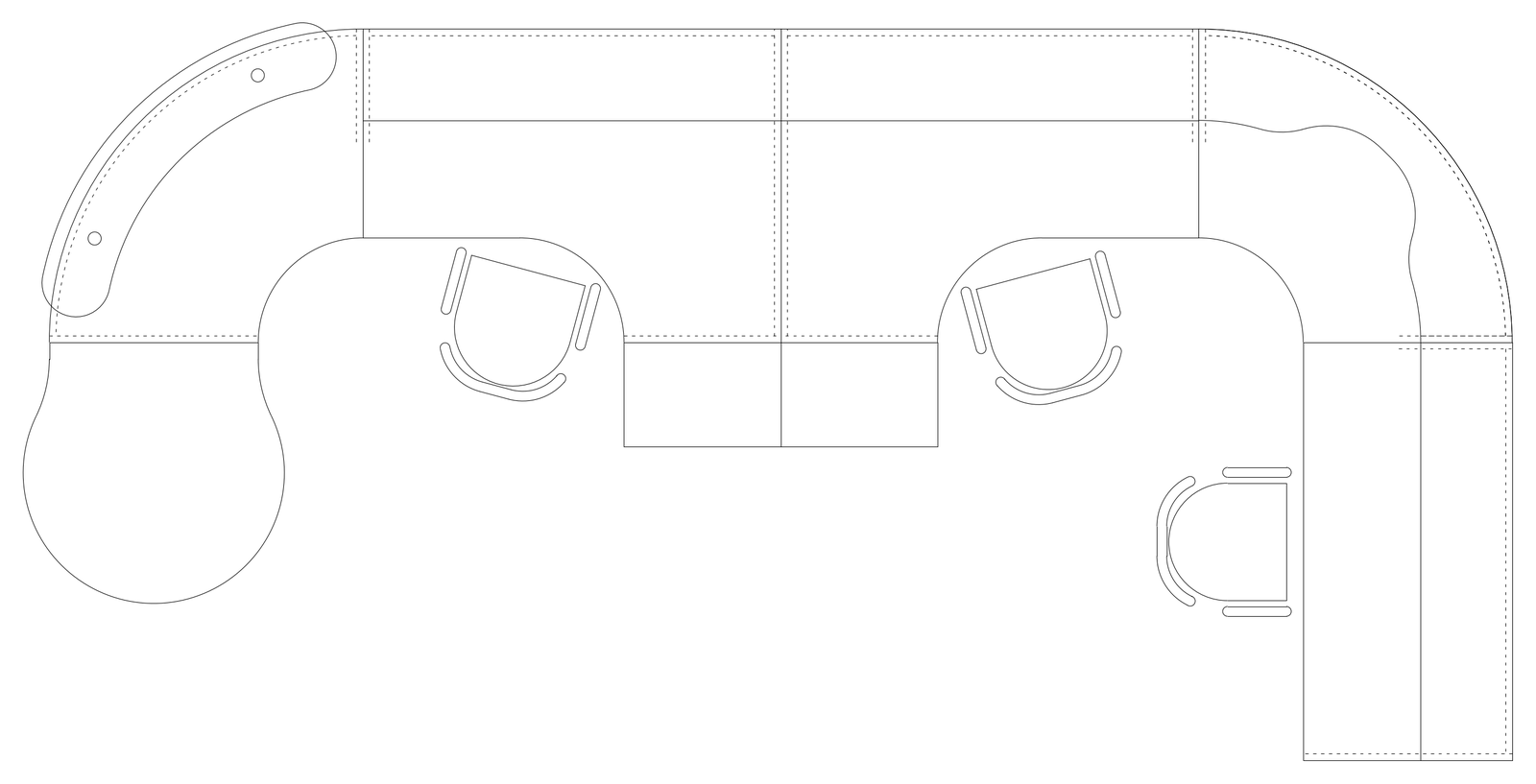 Reception Desk Plan 15 – free CAD block preview