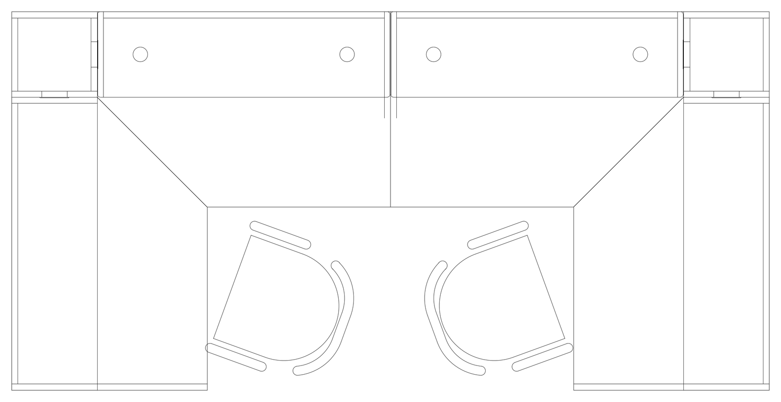 Reception Desk Plan 17 – free CAD block preview