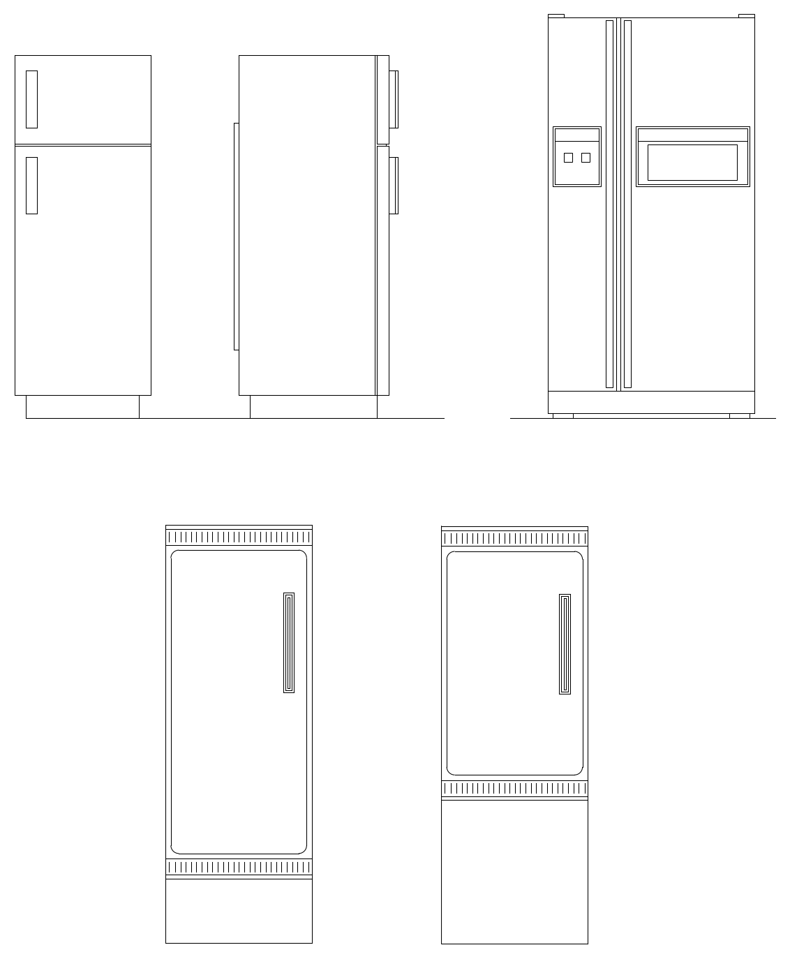 Refrigerators – free CAD block preview