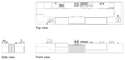 Restaurant Counter CAD block preview