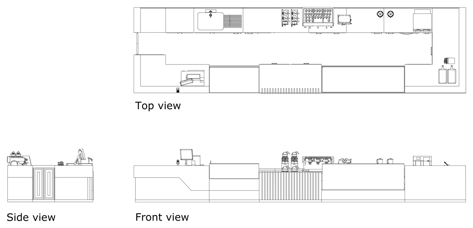Restaurant Counter – free CAD block preview