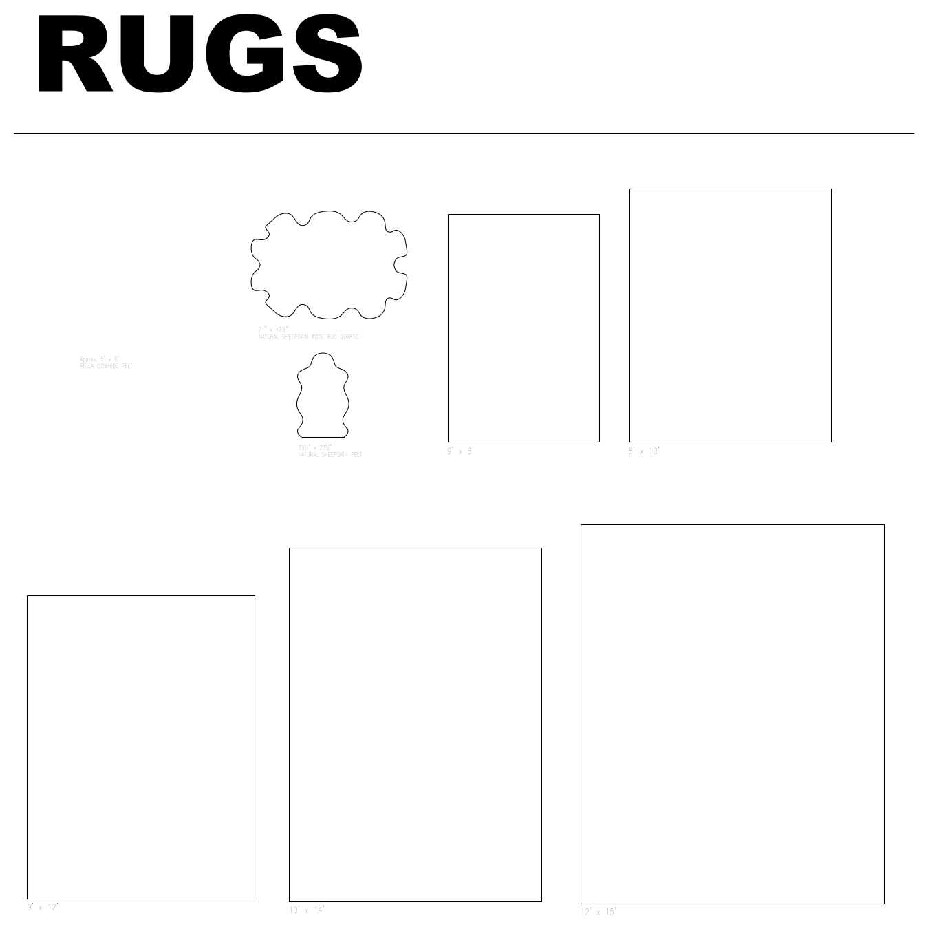 Rugs in Plan View – free CAD block preview