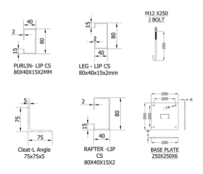 Small Structure Steel Shapes CAD block preview