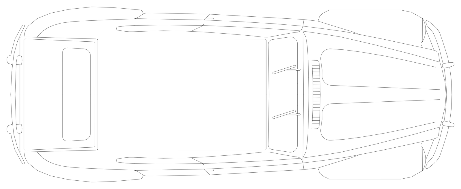 Volkswagen Beetle - Plan View – free CAD block preview