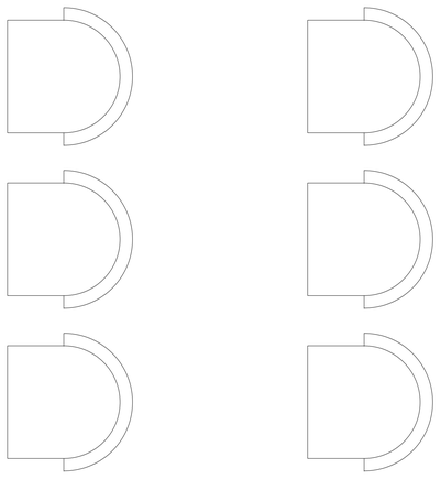 Waiting Room Chairs - Plan View CAD block preview