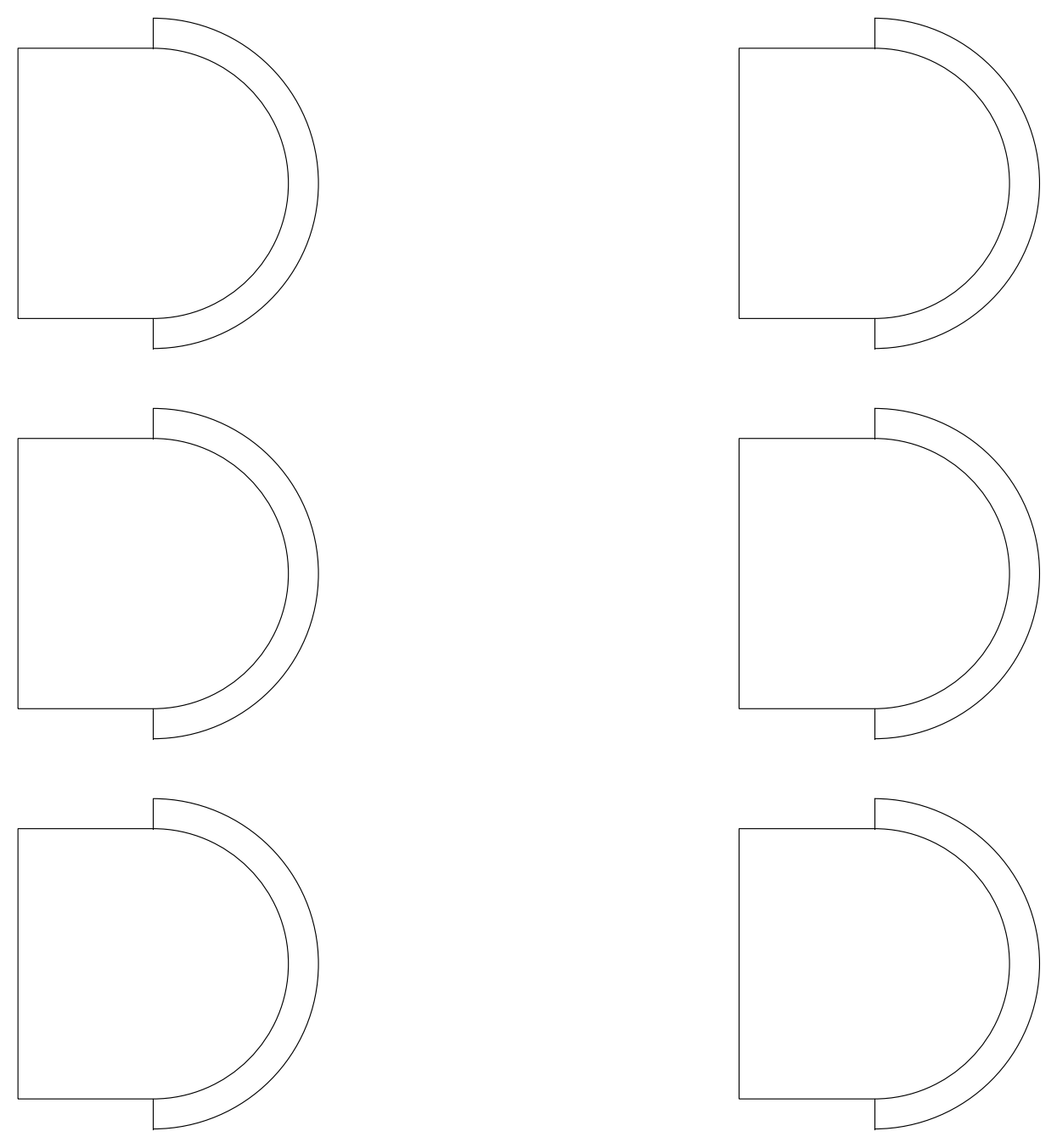 Waiting Room Chairs - Plan View – free CAD block preview