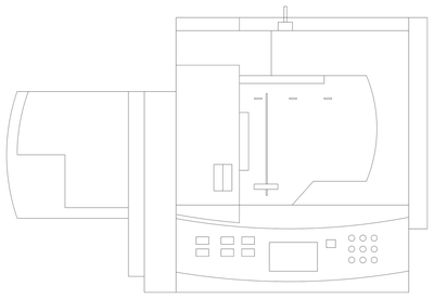 Xerox 440-432 Copier - Plan CAD block preview