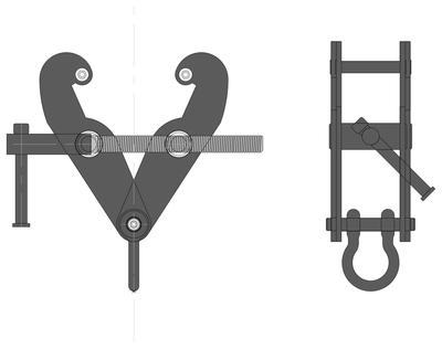 Beam Clamp CAD block preview