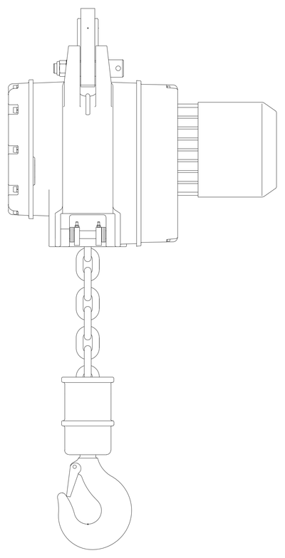 ChainMaster JumboLift Hoist 3 Ton CAD block preview