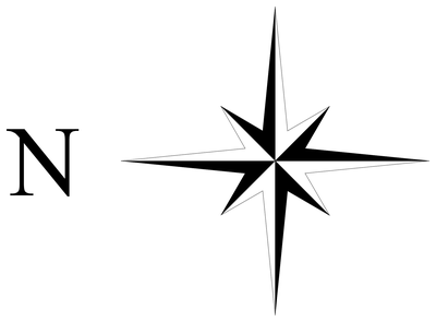 Compass Star North Point CAD block preview