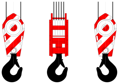 Crane Hook and Sheave Blocks CAD block preview