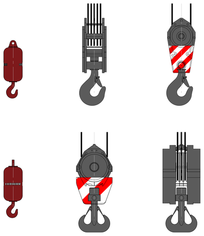 Crane Hook Blocks and Ball Hooks CAD block preview