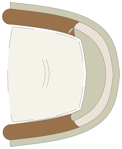 Curved Armchair with Woven Back - Plan View CAD block preview