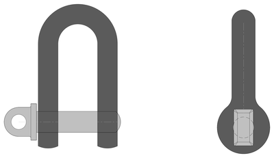 D-Shackle CAD block preview