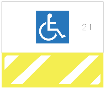Disabled Car Parking Bay Plan CAD block preview