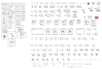 Electrical Control Schematic Symbols Template CAD block preview