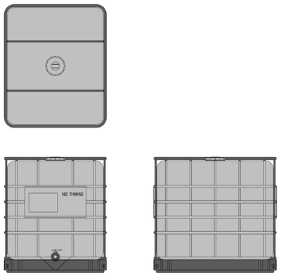 IBC Tank CAD block preview