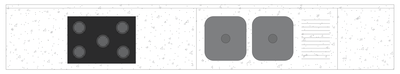 Kitchen Benchtop with Five-Burner Cooktop and Double Sink - Plan View CAD block preview