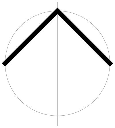 North Point - Chevron in Circle CAD block preview