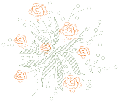 Orange Rose Plant - Plan View CAD block preview