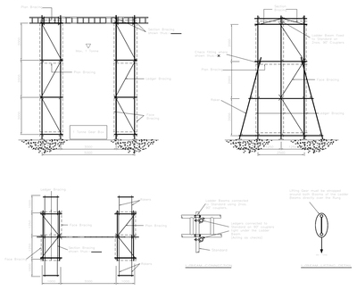 Scaffold Lifting Gantry Details CAD block preview