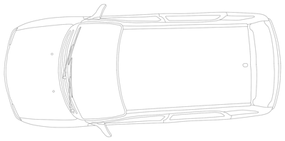 SUV with Roof Rails - Plan View CAD block preview
