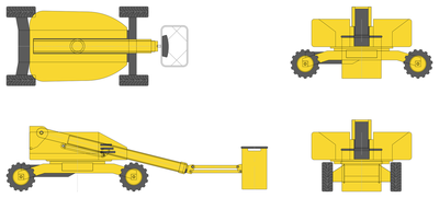Telescopic Boom Lift CAD block preview