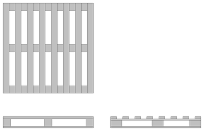 Timber Shipping Pallet CAD block preview