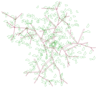 Tree in Plan View - Coloured CAD block preview