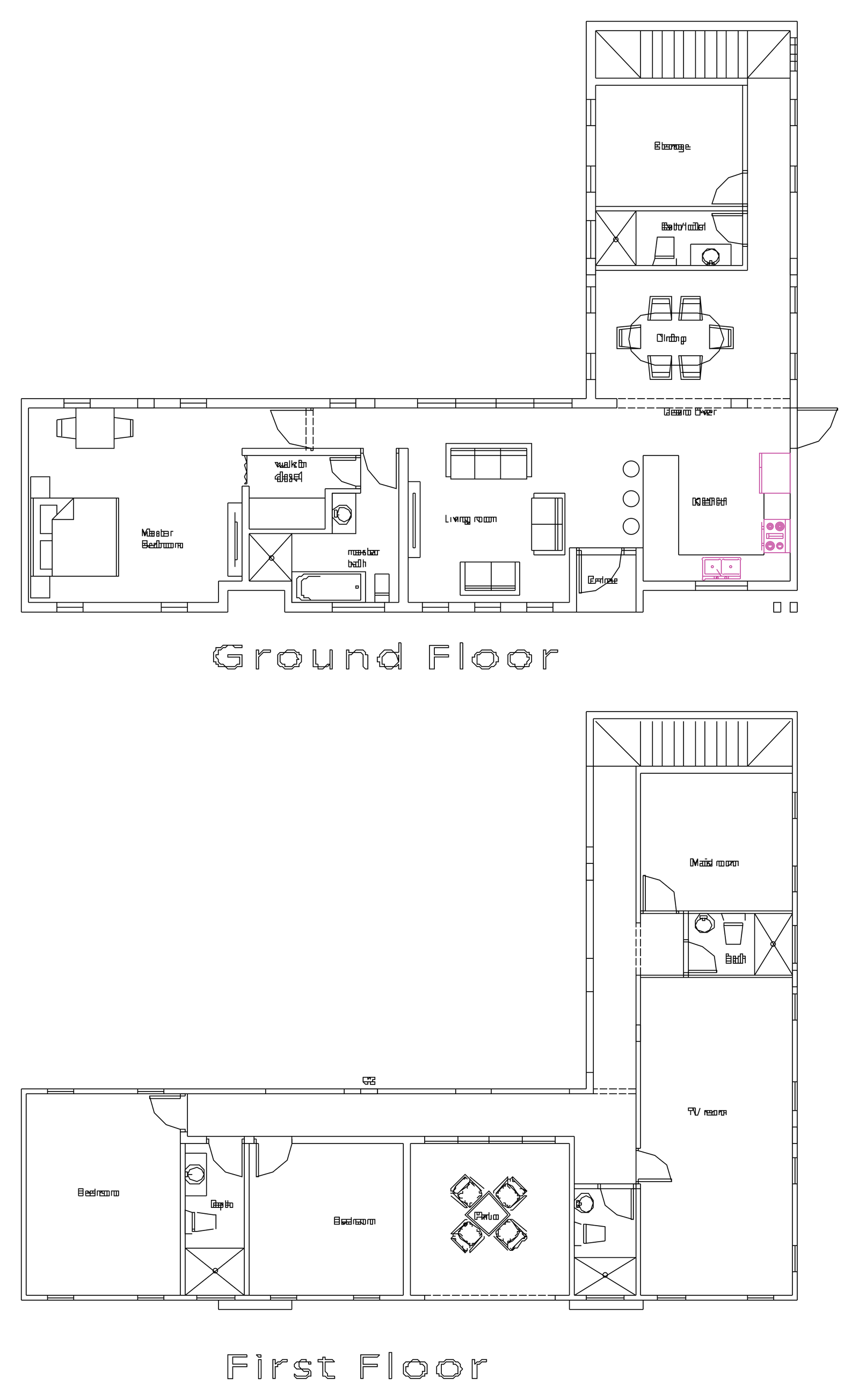 Two Storey Florida Home – free CAD block preview