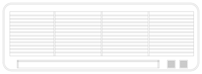 Wall Mounted Air Conditioner Indoor Unit - Front Elevation CAD block preview