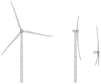 Wind Turbine CAD block preview