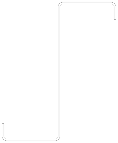 Z12515 Zed Purlin Section CAD block preview