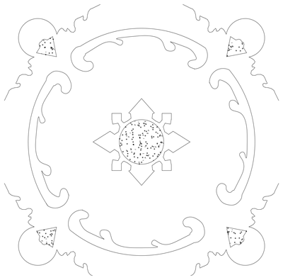 Decorative Floor Medallion Pattern CAD block preview