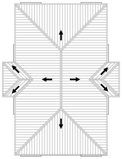 Domestic House Roof Plan CAD block preview