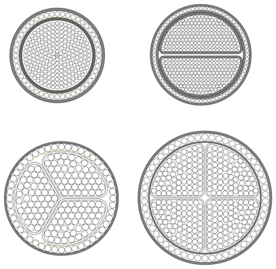 Fibre Cable Cross-Sections - Dynamic Block CAD block preview