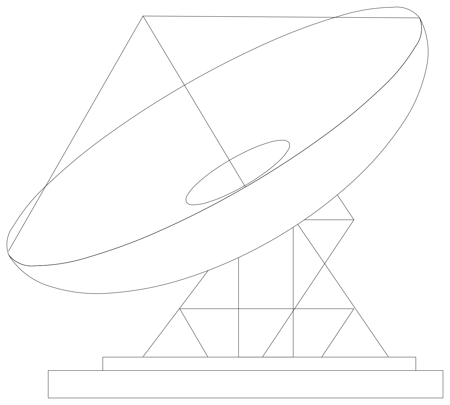 Satellite Dish Elevation – free CAD block preview