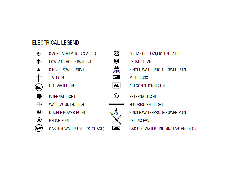 electrical legend dwg