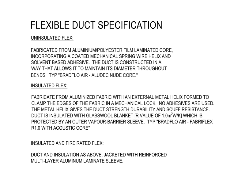 Flexible Duct Specification